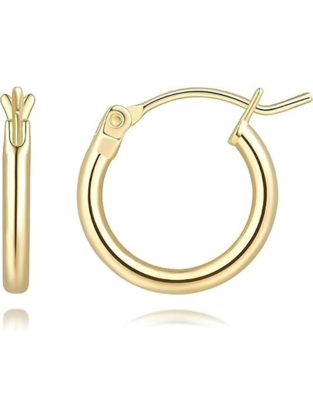 14K Gold Small Huggie Hoop Earrings for Women - Elegant Gold Jewelry Accessory